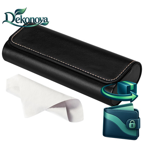 Brillenetui hardcase leder - brillenetui,